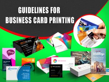 Guidelines for Printing Business Cards