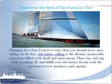 San Francisco Bay Sailing