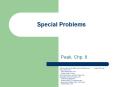 Special Problems PowerPoint PPT Presentation