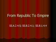 From Republic To Empire