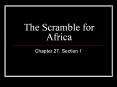The Scramble for Africa PowerPoint PPT Presentation