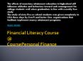 CoursePersonal Finance PowerPoint PPT Presentation