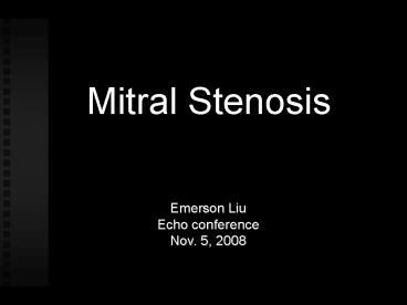 Mitral Stenosis