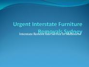 Urgent Interstate Furniture Removals Sydney