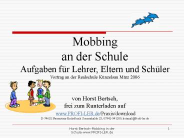 Mobbing an der Schule