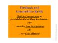 Feedback und Konstruktive Kritik PowerPoint PPT Presentation