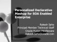 Personalized Declarative Mashup for SOA Enabled Enterprise PowerPoint PPT Presentation