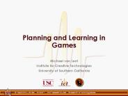 Planning and Learning in Games
