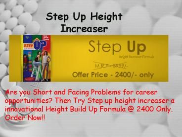 Step up height increaser course