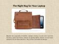 The right bag for your laptop PowerPoint PPT Presentation