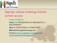 sap bpc online training remote server access