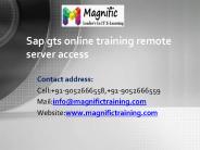 sap gts online training remote server access
