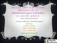 Oracle Apps scm Online Training by iT professionals experts in south africa