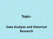 data analysis and historical research