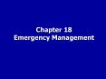 Chapter 18 Emergency Management PowerPoint PPT Presentation