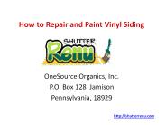 How to Repair and Paint Vinyl Siding