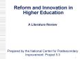 Reform and Innovation in Higher Education PowerPoint PPT Presentation