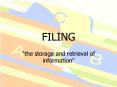 FILING PowerPoint PPT Presentation