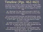 Timeline (Pgs. 462-463)