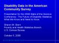 Disability Data in the American Community Survey PowerPoint PPT Presentation