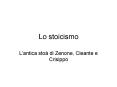 Lo stoicismo PowerPoint PPT Presentation