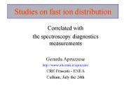 Studies on fast ion distribution