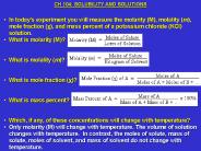 CH 104: SOLUBILITY AND SOLUTIONS