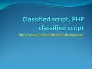 Classified Script, Readymade Classified Script, PHP Classified Script