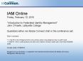 IAM Online Friday, February 12, 2010  PowerPoint PPT Presentation