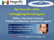 Sap Hana Dev online training@magnifictraining.com