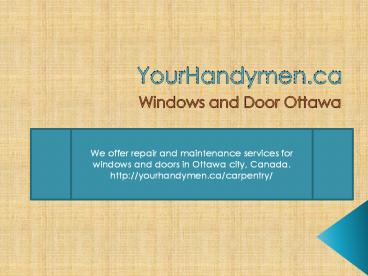 Windows And Doors Ottawa