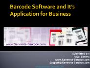 Barcode Software and It's Application Slides for PowerPoint
