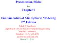 Presentation Slides for Chapter 9 of Fundamentals of Atmospheric Modeling 2nd Edition PowerPoint PPT Presentation
