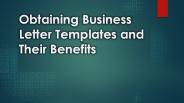 Obtaining Business Letter Templates and Their Benefits