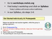 Go to workshops.molviz.org