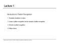 Introduction to Pattern Recognition PowerPoint PPT Presentation