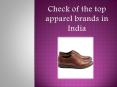 Check of the top apparel brands in India