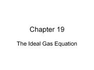The Ideal Gas Equation