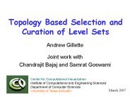 Topology Based Selection and Curation of Level Sets