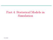 Part 4: Statistical Models in Simulation