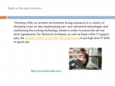 Study in Ukraine University