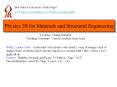 Physics 2B for Materials and Structural Engineering PowerPoint PPT Presentation