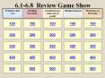 6.1-6.8 Review Game Show PowerPoint PPT Presentation