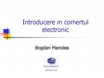 Introducere in comertul electronic
