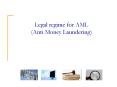 Legal regime for AML (Anti Money Laundering) PowerPoint PPT Presentation