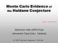 Monte Carlo Evidence of the Haldane Conjecture PowerPoint PPT Presentation