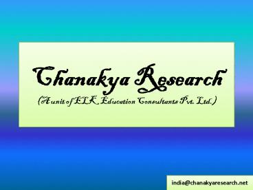 Chanakya Reserach