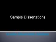 Sample Dissertations