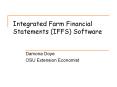Integrated Farm Financial Statements (IFFS) Software PowerPoint PPT Presentation