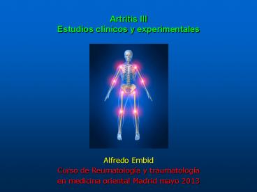 Artritis III Estudios cl